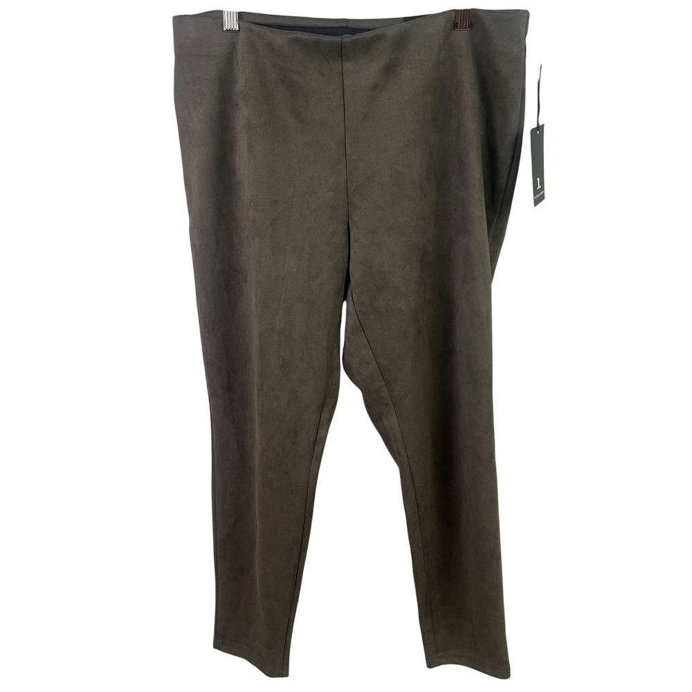 Jules &‎ Leopold Faux Suede Olive Pull On Elastic Waist Pant Leggings XL NWT